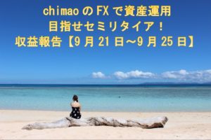 chimaoのFXで資産運用！目指せセミリタイア収益報告【9月21日～9月25日】～両建て・ナンピン・分割決済・分割エントリーの考察～
